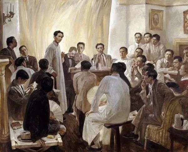 八七会议油画